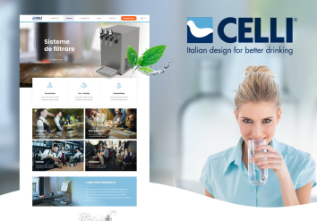 Portofolio CELLI Romania - Website for the purchase of water filtration and bottling systems 