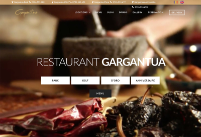 AppMotion - Aplicatii WEB&Mobile | Servicii Software | Custom Website de Prezentare & Zona Delivery Integrata – Restaurant Gargantua