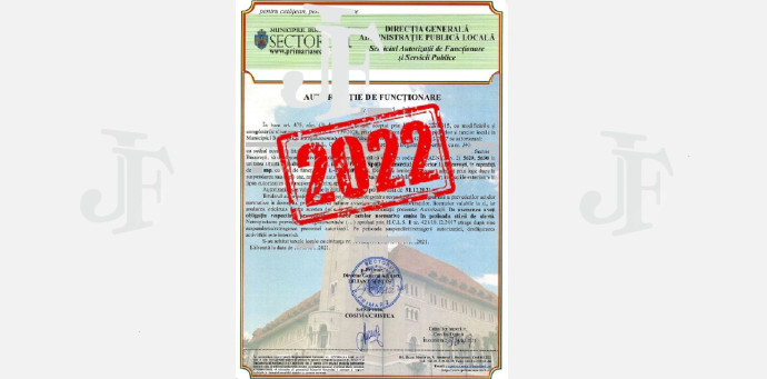 Autorizația de Funcționare în 2022